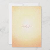 Watercolor Sunflowers Wedding Invitation Kaart (Achterkant)