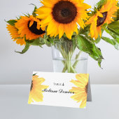 Watercolor Sunflowers Wedding Plaatskaartje