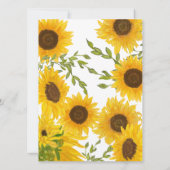 Watercolor Sunflowers Women's 90th Birthday  Kaart (Achterkant)