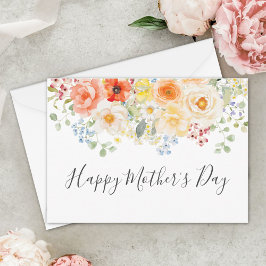 Watercolor Sunny Floral Mother's Day Kaart