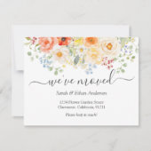 Watercolor Sunny Floral Moving Announcement Card (Voorkant)