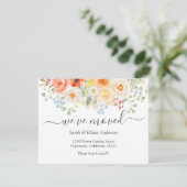 Watercolor Sunny Floral Moving Announcement Card (Staand voorkant)