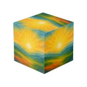 Watercolor Sunrise Landscape Painting Kubus (Achter hoekig)