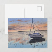 Watercolor Sunset Painting Briefkaart (Voorkant / Achterkant)