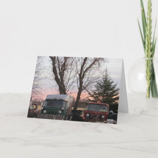 "Watercolor Sunset" Verjaardagskaart Kaart (Voorkant)