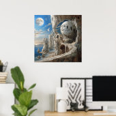Watercolor Surrealisme Kunst Poster (Thuiskantoor)