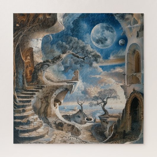 Watercolor Surrealisme Puzzel (Verticaal)
