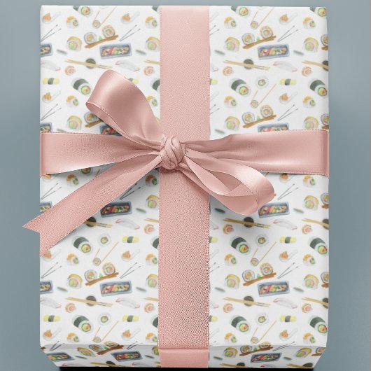Watercolor Sushi en Sashimi  Cadeaupapier