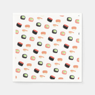 Watercolor Sushi Feest Hibachi Sushi Servet