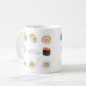 Watercolor Sushi Rolls Koffiemok (Voorkant links)