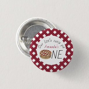Watercolor Taart Kinderverjaardag Ronde Button 3,2 Cm