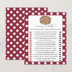 Watercolor taart - mama of papa baby shower spel