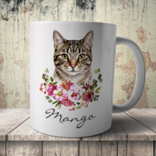 Watercolor Tabby Kat Koffiemok