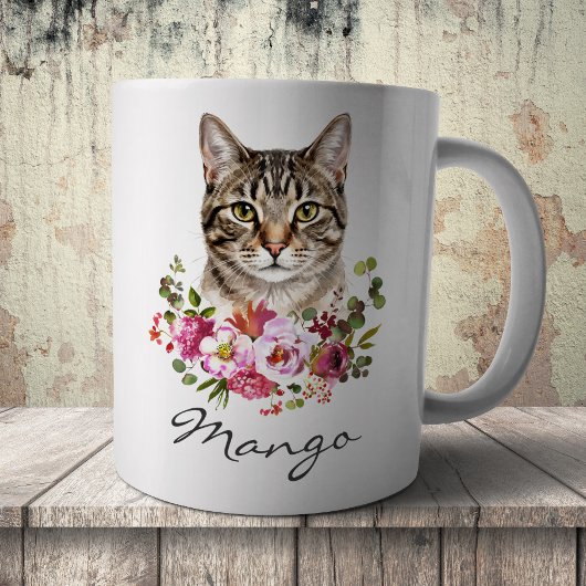 Watercolor Tabby Kat Koffiemok