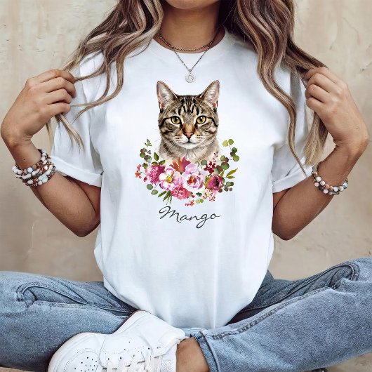 Watercolor Tabby Kat T-shirt