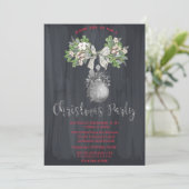 Watercolor Tak, Kerstbalfeest Kaart (Staand voorkant)