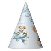 Watercolor Teddy Bear and Gift First Birthday  Feesthoedjes (Links)