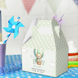 Watercolor Teddy Bear Baby Shower Boy Bedankdoosjes