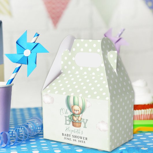 Watercolor Teddy Bear Baby Shower Boy Bedankdoosjes