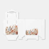 Watercolor Terracotta Bloemen Bruiloft Bedankdoosjes (Uitgevouwen)