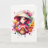 Watercolor Tet Meisje