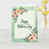 Watercolor Textuur Moederdagkaart Kaart (Gele Bloem)