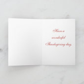 Watercolor Thanksgiving Boeket Groet Kaart (Binnen)