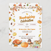 Watercolor Thanksgiving Celebration Kaart (Voorkant / Achterkant)