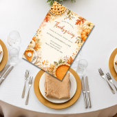 Watercolor Thanksgiving-dineruitnodiging Kaart