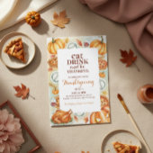 Watercolor Thanksgiving Feast Invitation Kaart