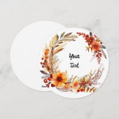 Watercolor Thanksgiving-frame Feestdagenkaart (Voorkant / Achterkant)