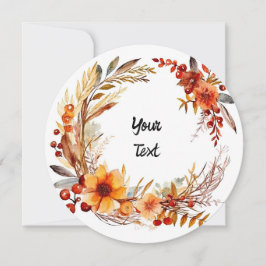 Watercolor Thanksgiving kader Feestdagenkaart