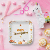 Watercolor Thanksgiving Papieren Bordje (Feest)