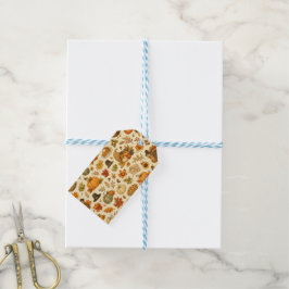Watercolor Thanksgiving Patroon Cadeaulabel