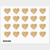 Watercolor Thanksgiving Patroon Hart Sticker (Vel)