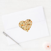 Watercolor Thanksgiving Patroon Hart Sticker (Envelop)