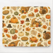Watercolor Thanksgiving Patroon Muismat (Voorkant)