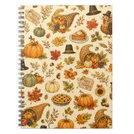 Watercolor Thanksgiving Patroon Notitieboek