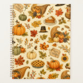 Watercolor Thanksgiving-patroon Planner (Voorkant)