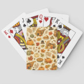 Watercolor Thanksgiving Patroon Pokerkaarten (Achterkant)