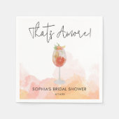 Watercolor That's Amore Spritz Bruiloftsfeest Servet (Voorkant)