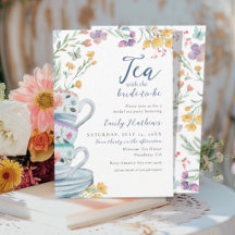 Watercolor Thee met de aanstaande bruid Wildflower