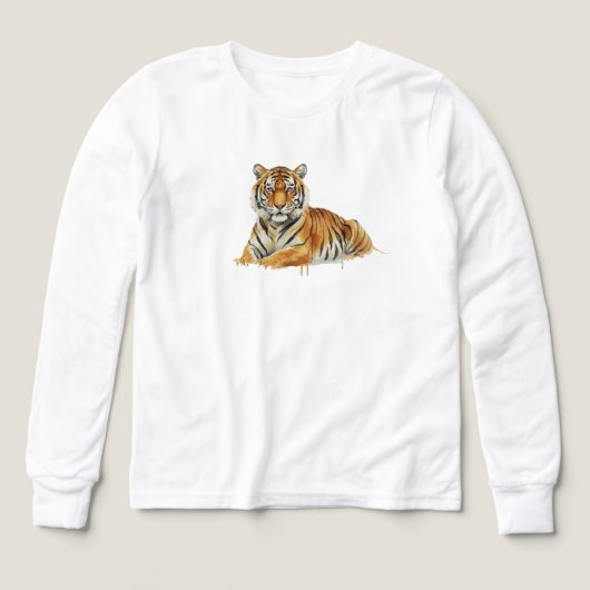 Watercolor Tiger Illustration – Majestic Wildlife  (Voorkant)