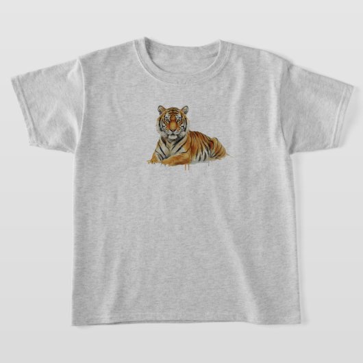 Watercolor Tiger Illustration – Majestic Wildlife  T-shirt (Laagn)