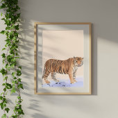 Watercolor Tiger Illustration Safari Poster