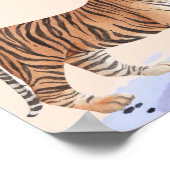 Watercolor Tiger Illustration Safari Poster (Hoek)