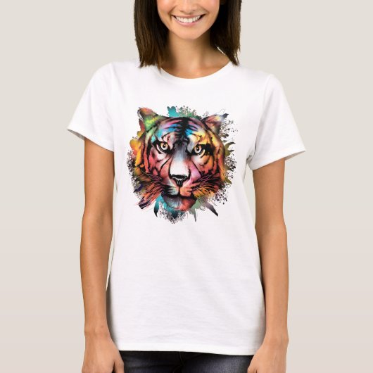Watercolor Tiger T-shirt (Voorkant)