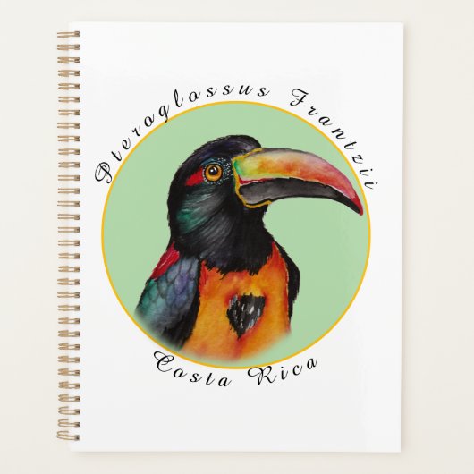 Watercolor toekan planner (Voorkant)