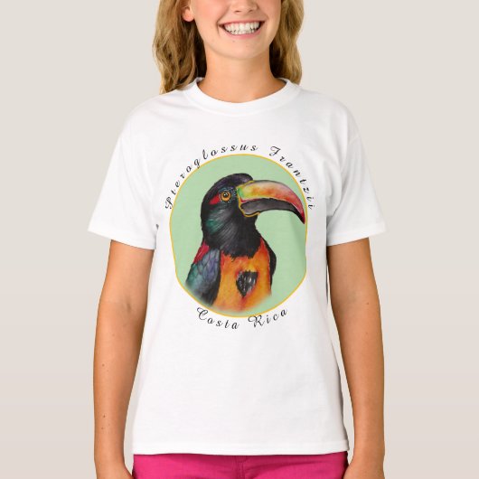 Watercolor toekan t-shirt (Voorkant)