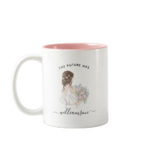 Watercolor Toekomstige Mevrouw Bruid Naam | Monogr